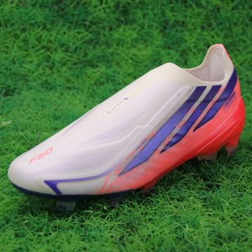 adidas F50 Hyperfast Elite Laceless FG - Ftwr White/Solar Purple/Solar Turbo