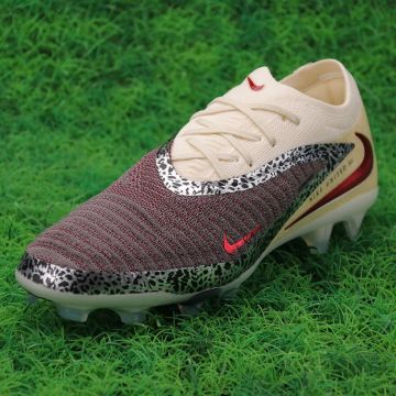 Nike Phantom 6 Elite Low Cut FG in Burgundy Crush/Universal Red/Fossil